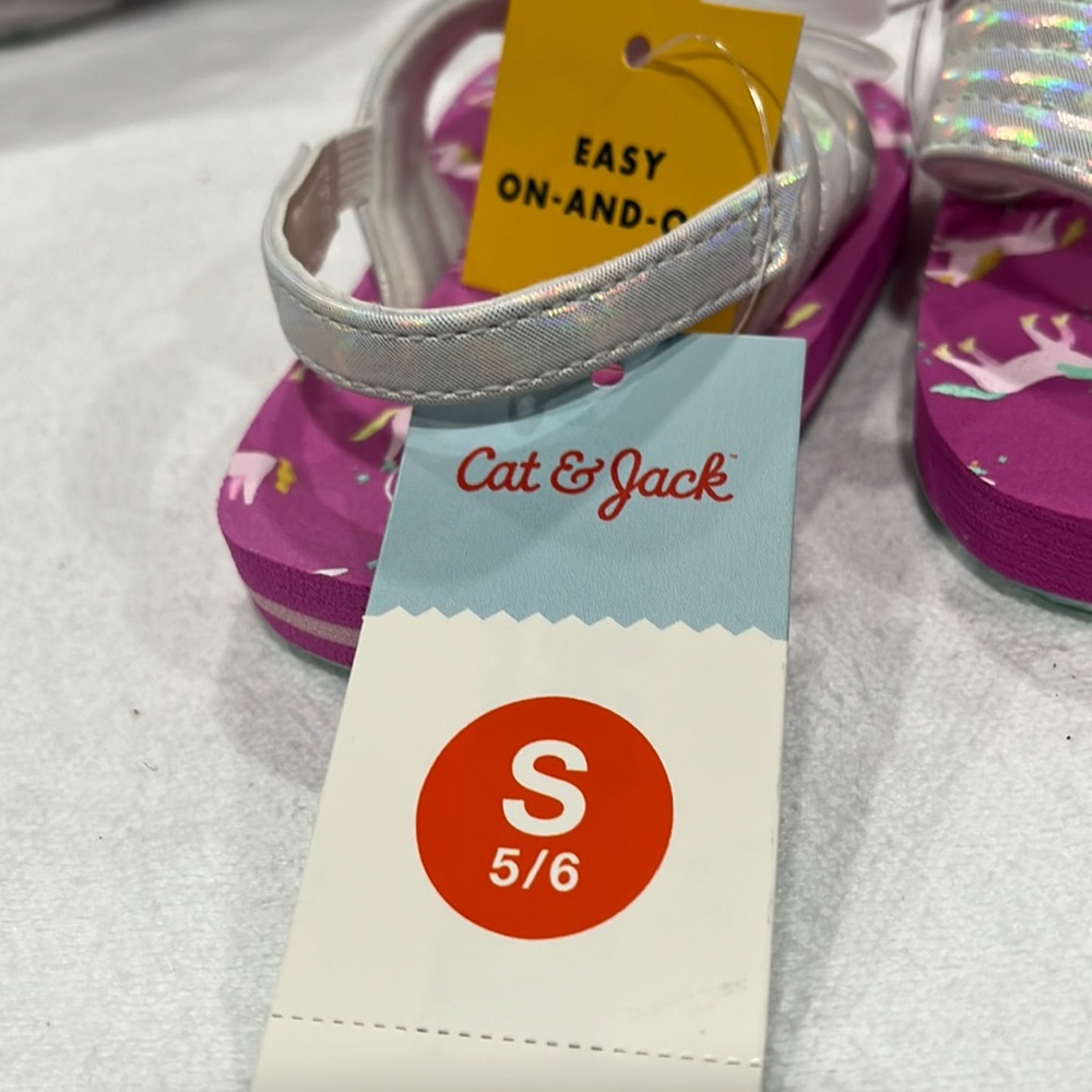 NWT, Cat & Jack Girl’s Sandals, Size S (5/6) - Picture 6 of 6